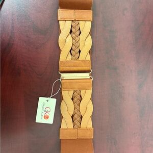 Grace Karin Camel Braided Belt